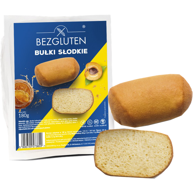 Булочки без глютена Bezgluten сладкие 180 г (5906720573822)