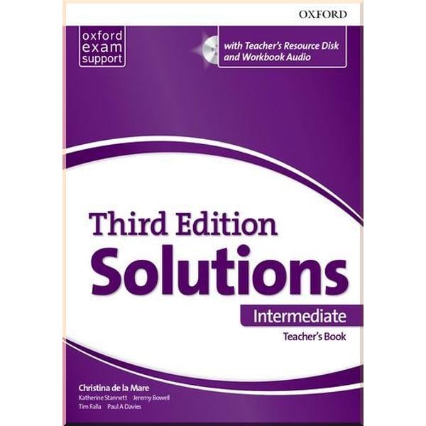 Книга Jeremy Bowell/Christina de la Mare "Solutions Third Edition Intermediate Teacher's Book with Teacher's Resource Disc and Workbook Audio" (ISBN:9780194504676)