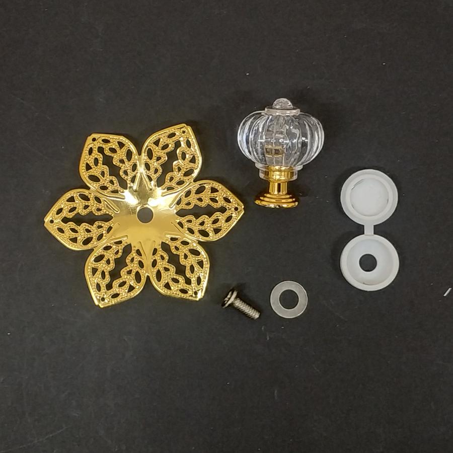 Ручка для крышки ящика Цветок Золотистый (4636) - фото 3 Ручка для крышки ящика Цветок Золотистый (4636) - фото 3