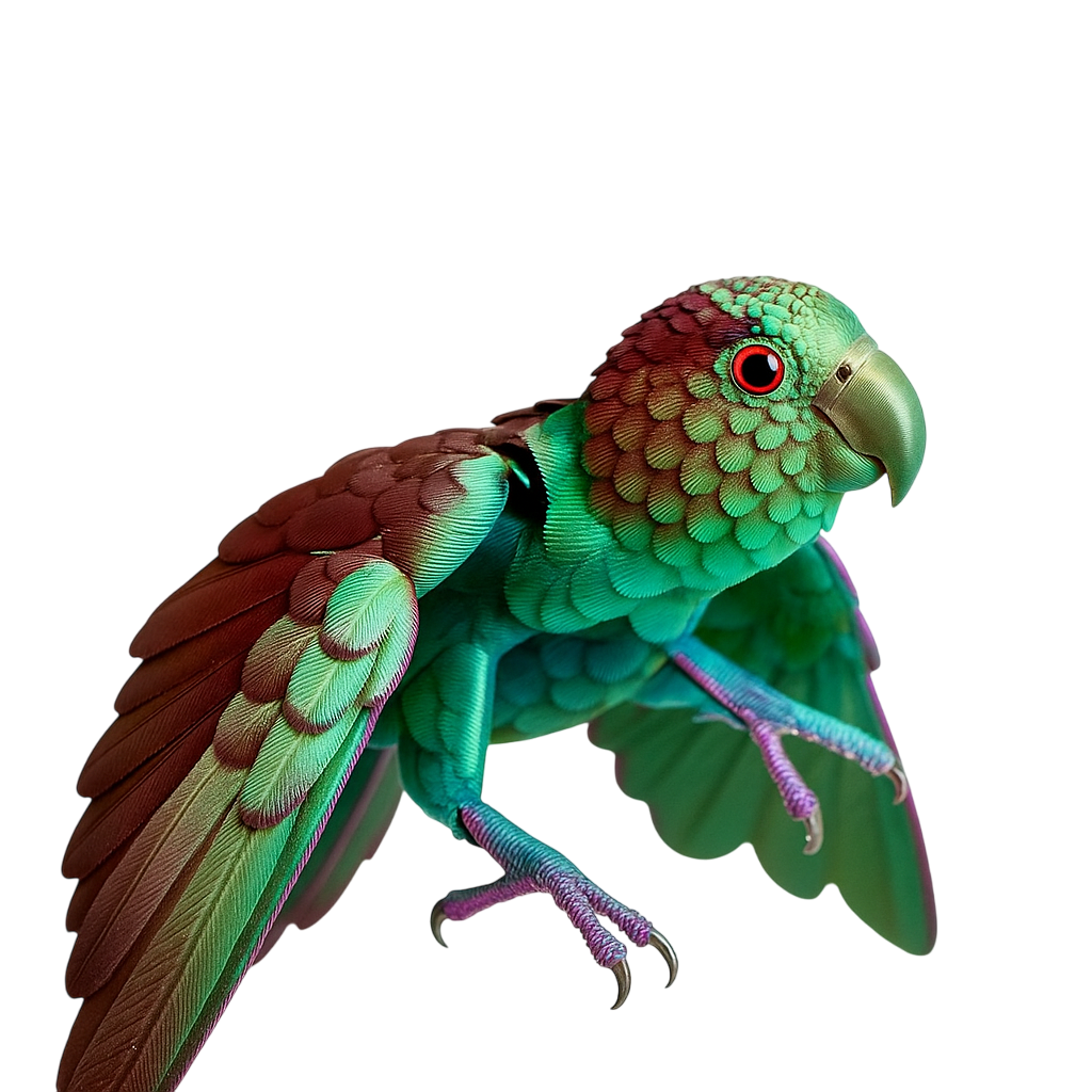 Антистресс-игрушка Попугай PLA 3D-печатный подвижный (26138015)