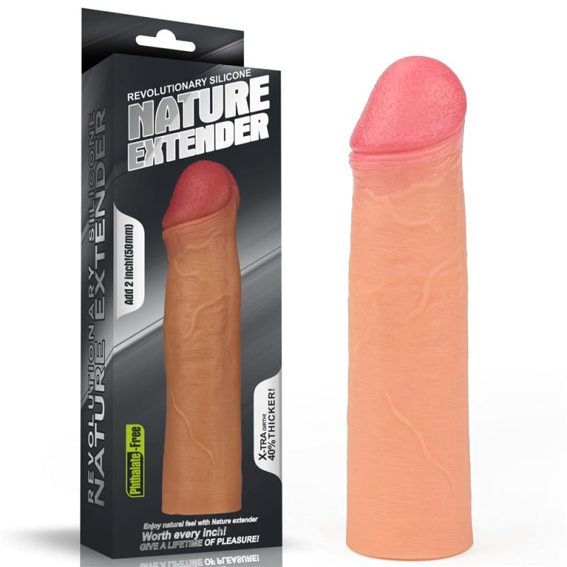 Насадка на пенис удлиняющая Revolutionary Silicone Nature Extender Flesh (1000049076)