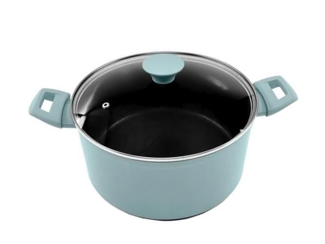 Кастрюля с крышкой Besser Megastone 10372-28 28х12,5 см Голубой (25815537)