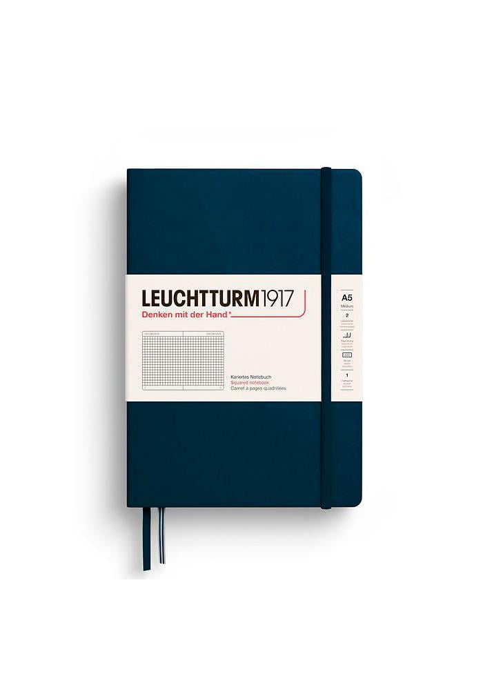 Блокнот Leuchtturm1917 средний клетка Deep Sea (372191)
