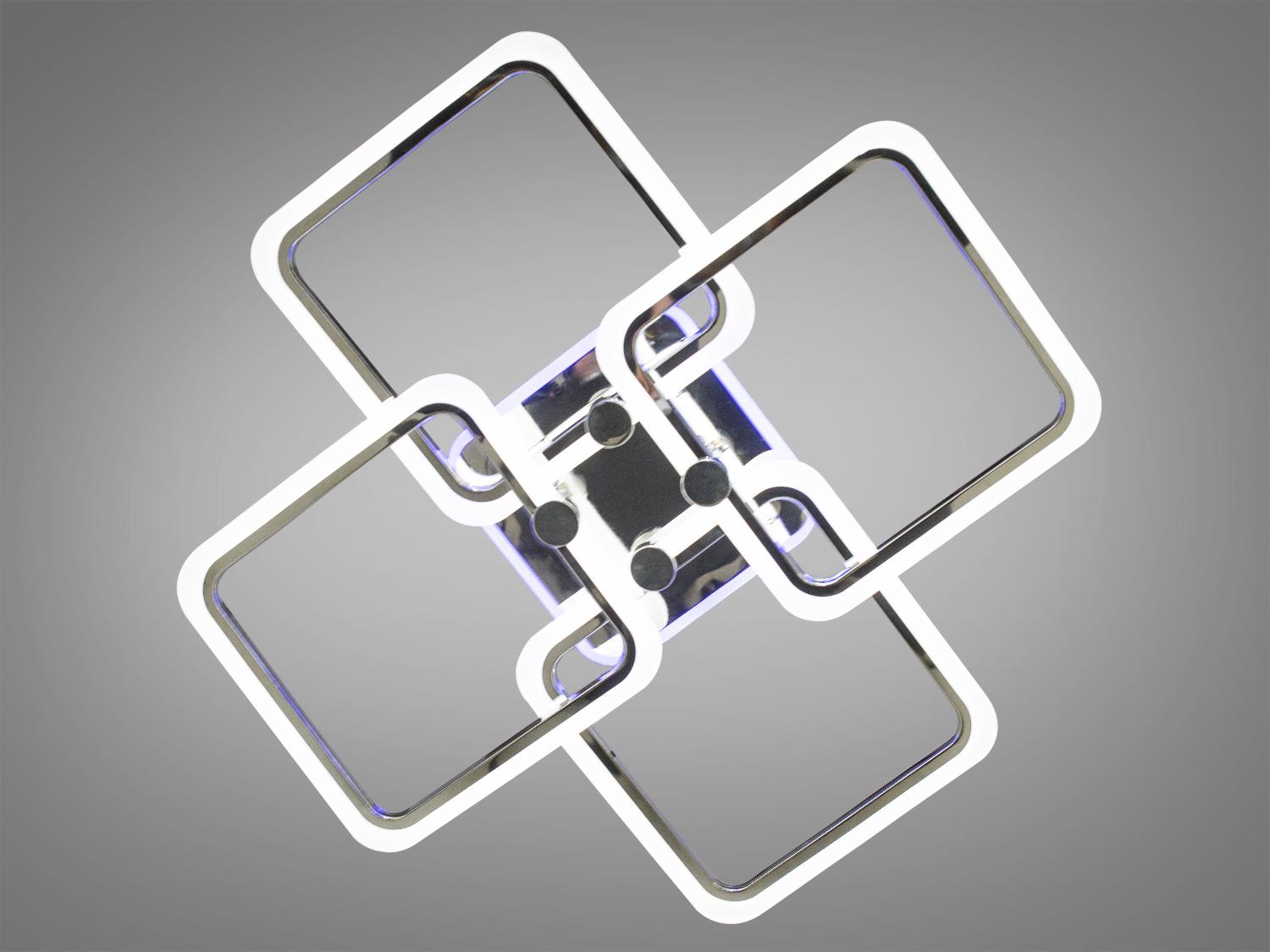 Люстра LED с димером и цветной подсветкой 110W Хром (MX2503/4L HR LED 3color)