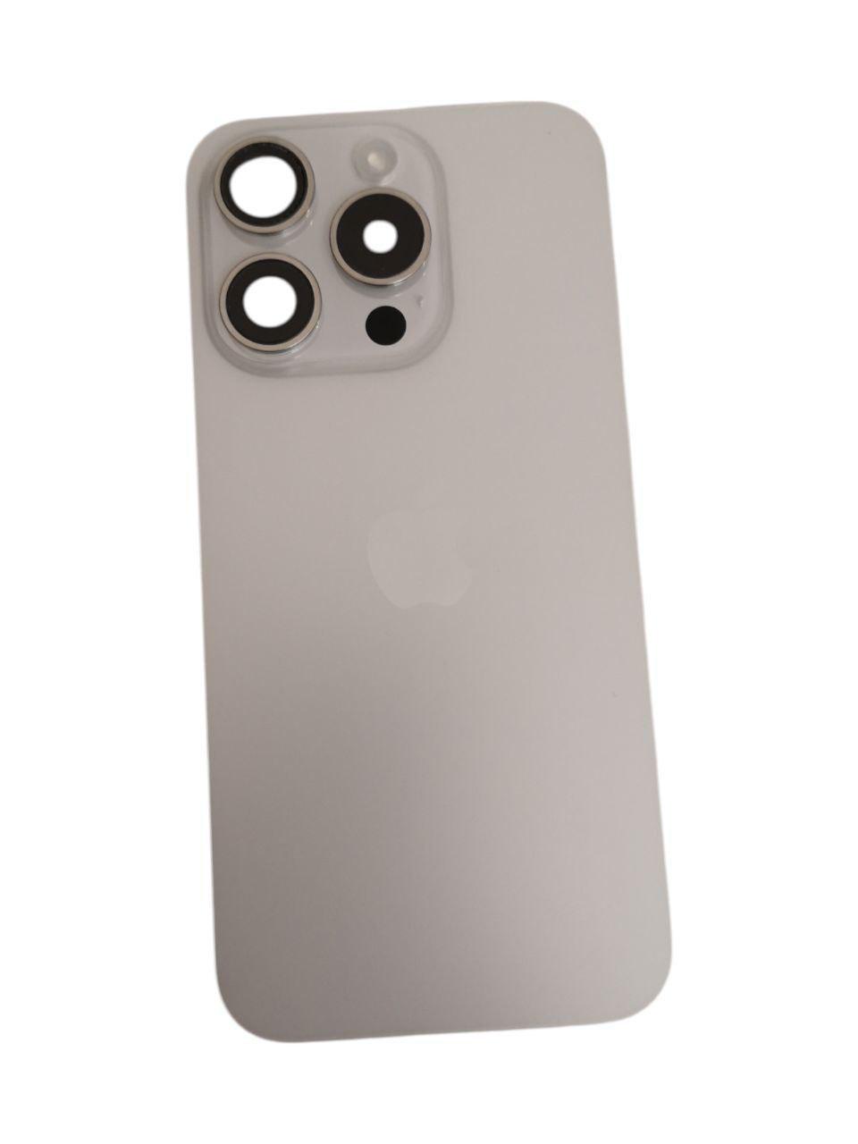 Крышка задняя стеклянная для Iphone 15 Pro с MagSafe White Titanium (000012679)