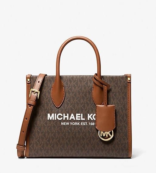 Женская сумка Michael Kors Mirella Small Logo Brown (MK-179701) - фото 1