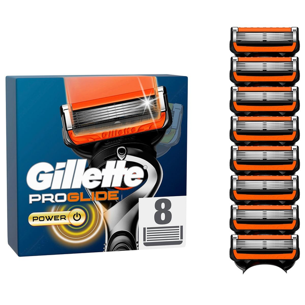 Лезвия сменные для бритья GILLETTE Fusion5 ProGlide POWER 8 шт. - фото 2