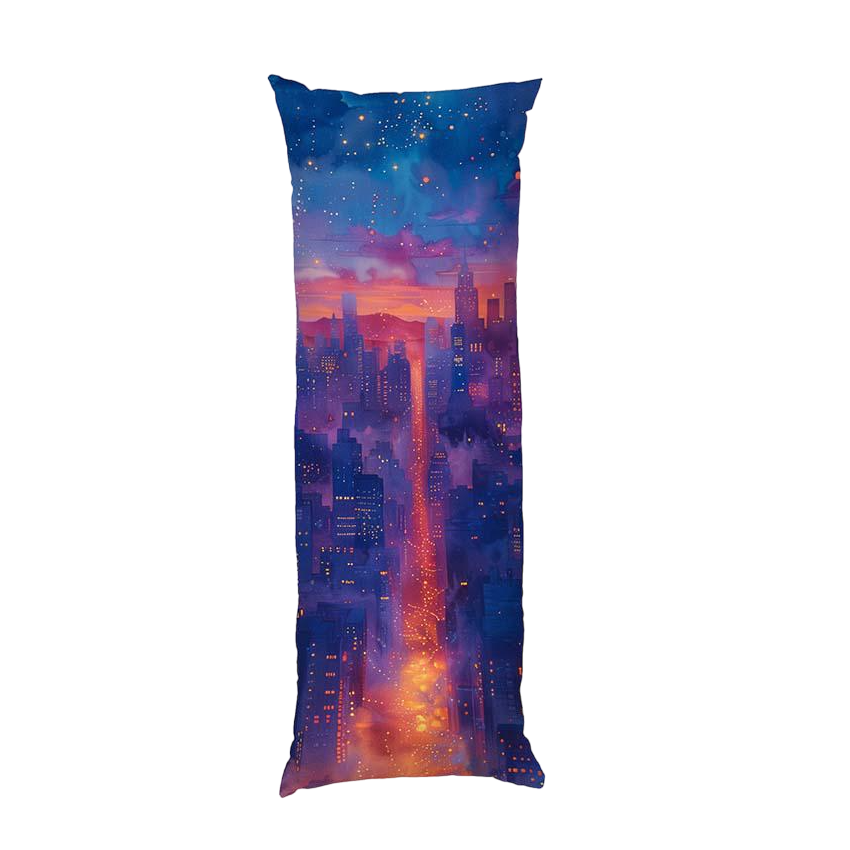 Подушка дакимакура Night city Lanterns габардин 150х50 см (113844-3)