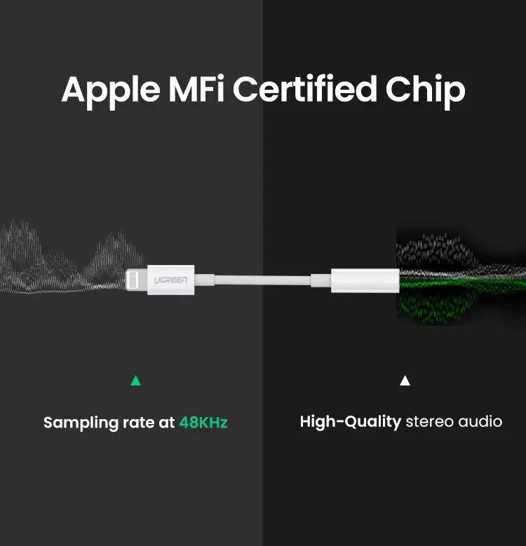 Адаптер для навушників UGREEN US212 Lightning to 3,5 мм White (30759) - фото 9