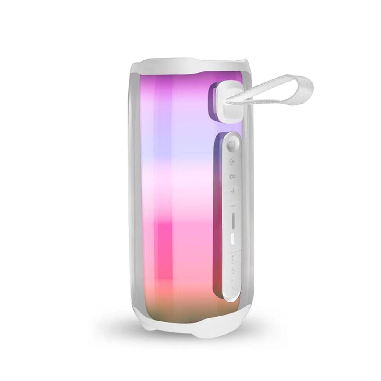 Портативна колонка с подсветкой и USB 8 Вт Белый (2450441047)