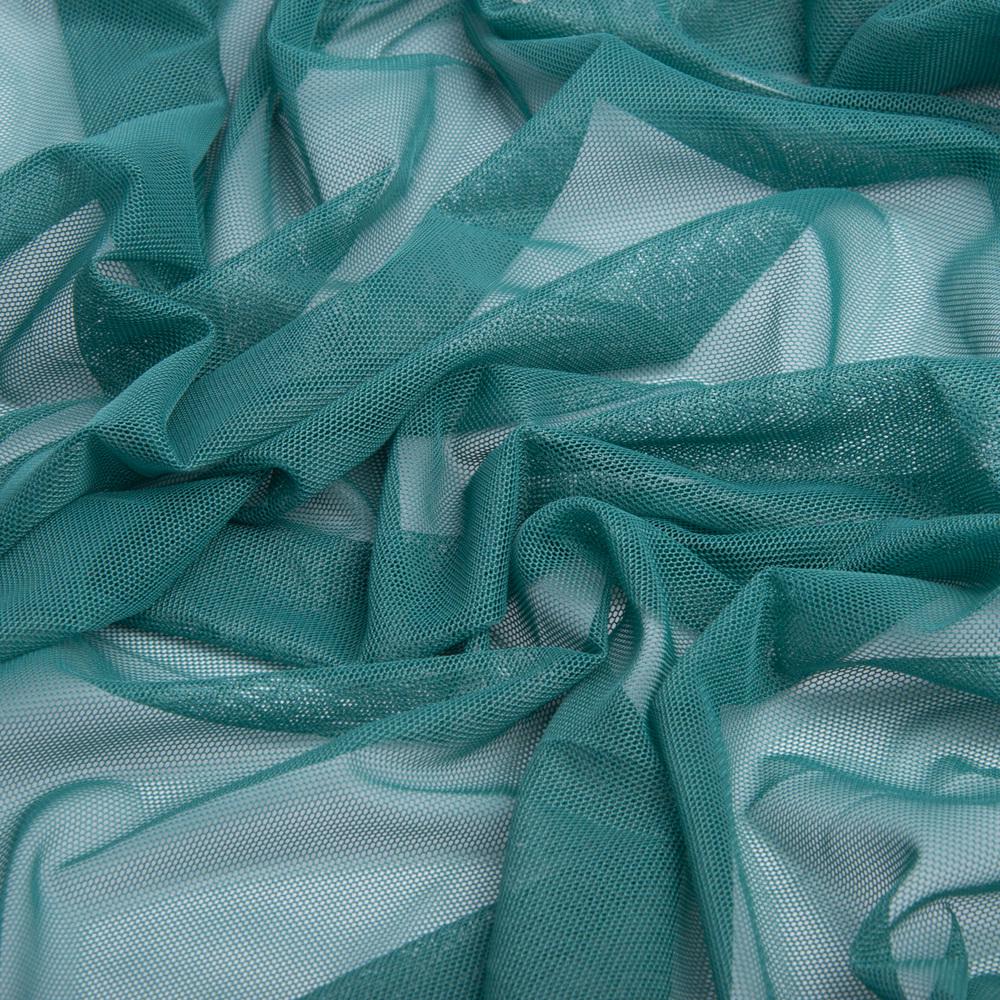 Ткань сетка стрейч мягкая однотонная V-1532 смарагд