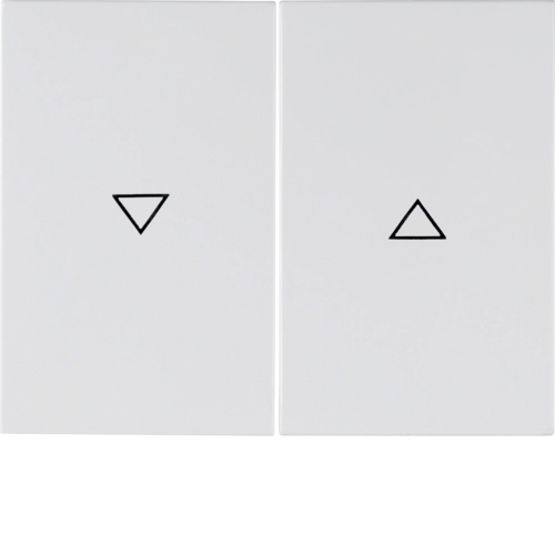 Панель лицевая Berker K.1 для двойного выключателя для жалюзи Полярная белизна (14357109)