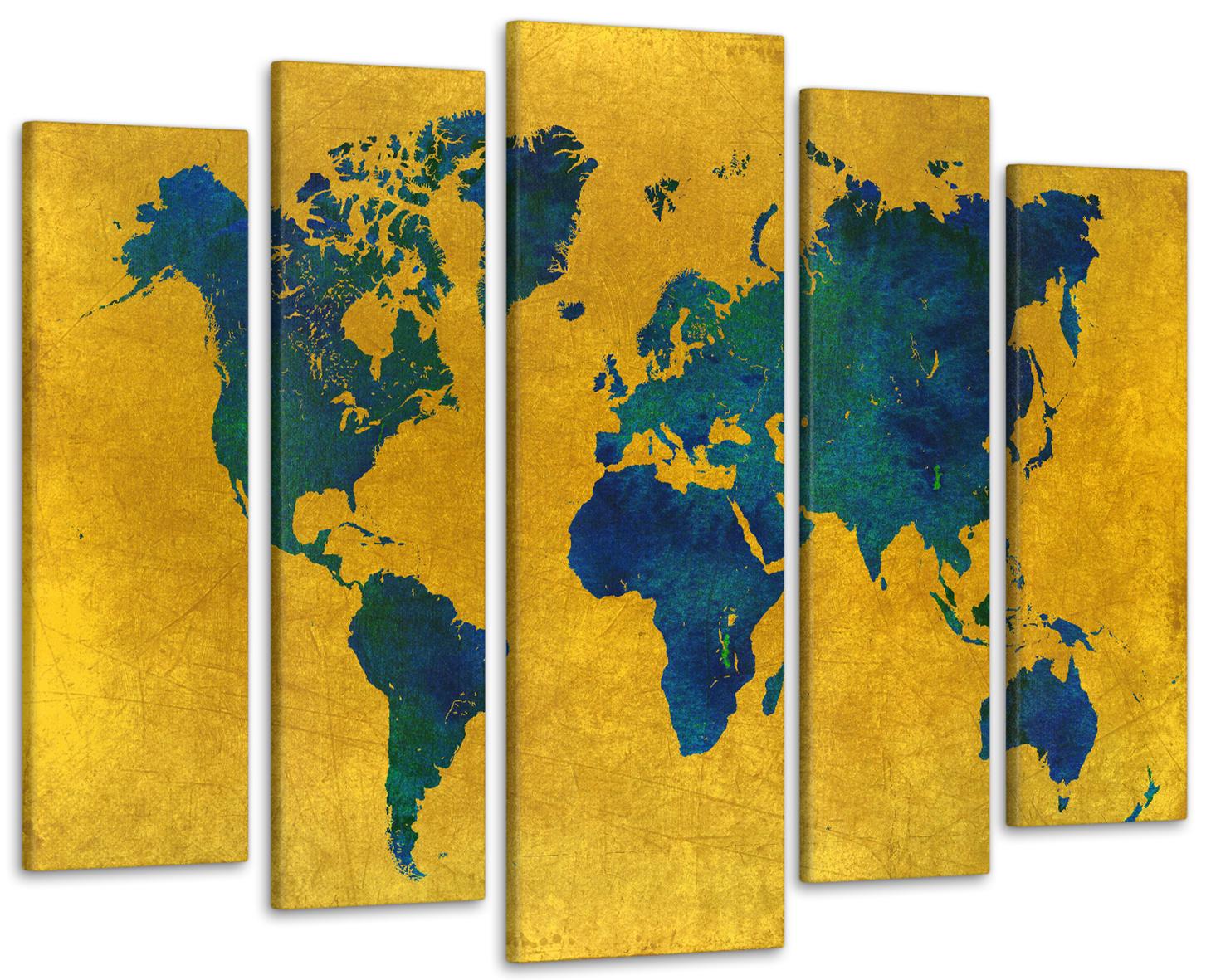 Картина модульная Карта мира 90х132 см (Art-330_5)