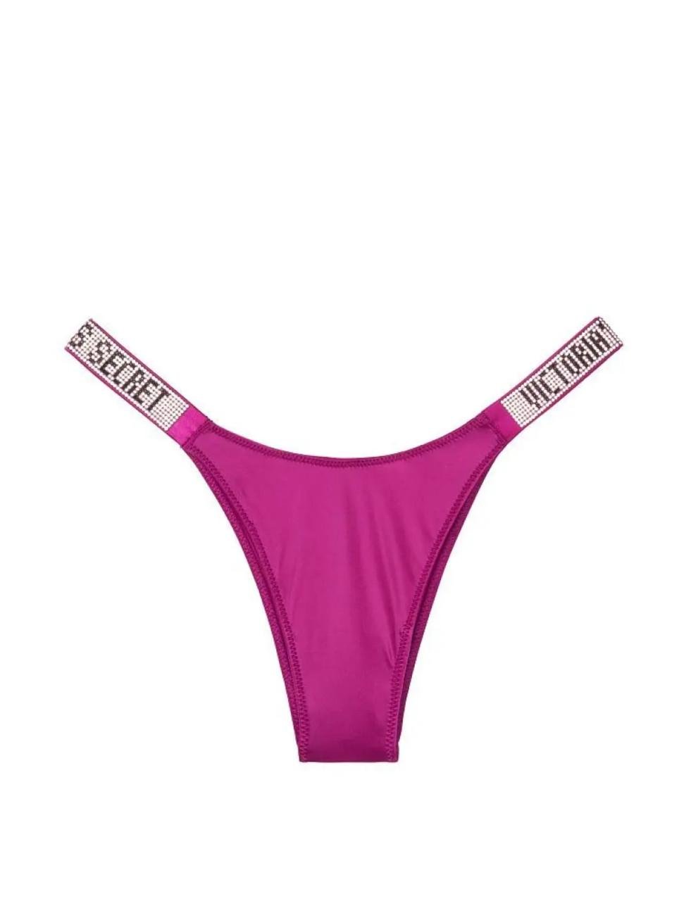 Бразилианы Victoria's Secret средняя посадка со стразами 90-98 см L Фуксия (450)
