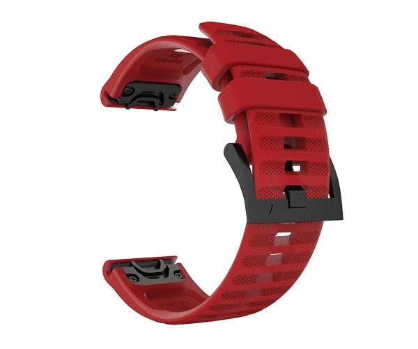 Ремешок для смарт-часов Silicone Across Strap Garmin Fenix 6X/6X Pro/7X/7X Pro/Tactix 7/Quatix 7X 26 мм Красный