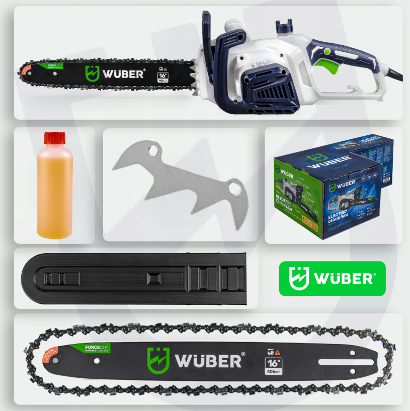 Пила електрична ланцюгова Wuber 2000 Вт (2135837416) - фото 9 Пила електрична ланцюгова Wuber 2000 Вт (2135837416) - фото 9