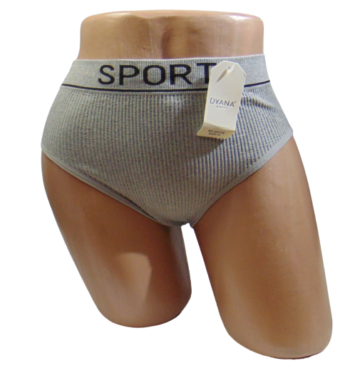 Женские трусики в рубчик Dyana 95118 с утяжкой S Серый (1839842800)