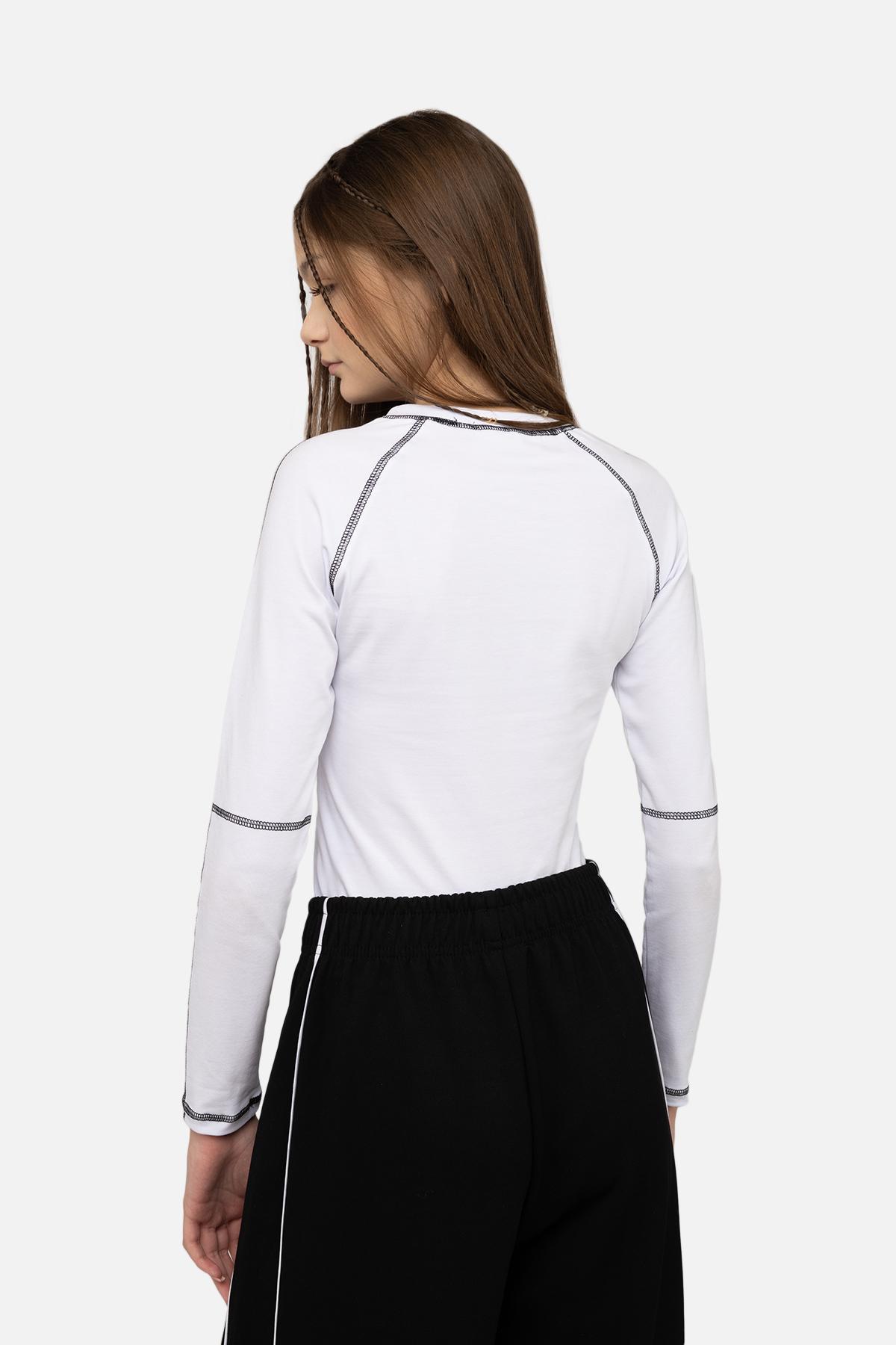 Джемпер жіночий з довгим рукавом ЦБ-00267750 р. 42 Білий (SKT001038922) - фото 3 Джемпер жіночий з довгим рукавом ЦБ-00267750 р. 42 Білий (SKT001038922) - фото 3