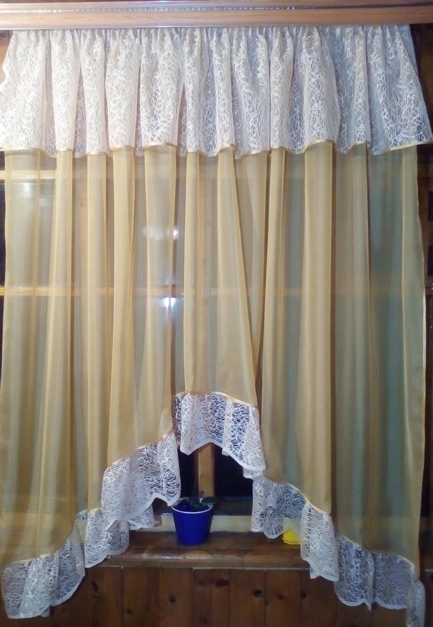 Тюль Летиция Золотой (1153719170)