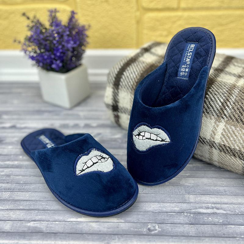 Домашні тапочки жіночі БЕЛСТА Е-008025 23,5-24 см p. 37 Синій (61207806)