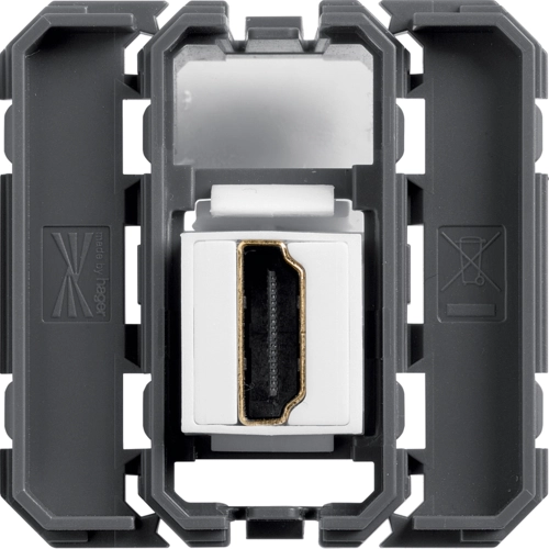 Розетка Hager Lumina HDMI Gallery (000352381)