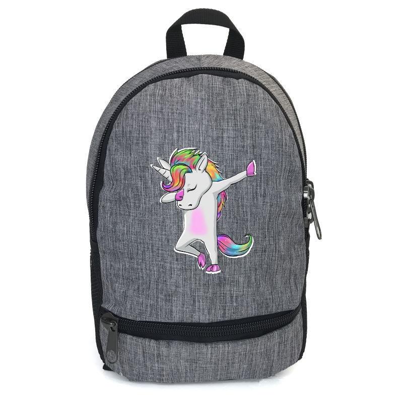 Школьный рюкзак детский Cappuccino Toys EDN-0035 с принтом Unicorn 12,5 л Серый (1369989230)