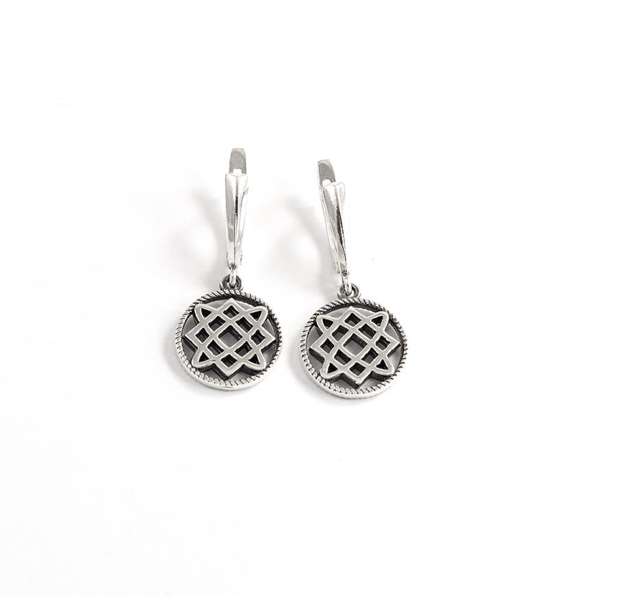 Серьги Maxi Silver 9542 Оберег Лады Богородицы (89542)