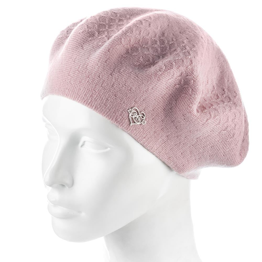 Берет женский Zolly ZH249 двойной шерстяной светло-пудровый (154089)