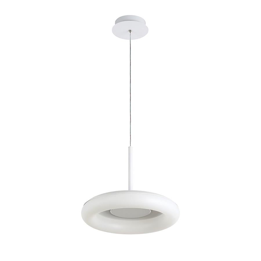 Люстра подвесная светодиодная Levistella 797MD6006 330 WH Лофт с круглым плафоном Белый (2691309173)