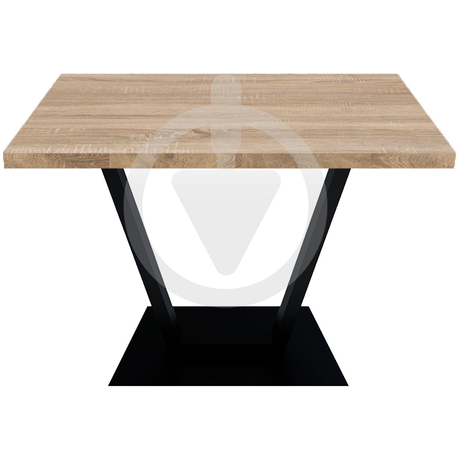 Стол кухонный MebliRoMax Vegas 115х75 см Loft Дуб Сонома/Черный