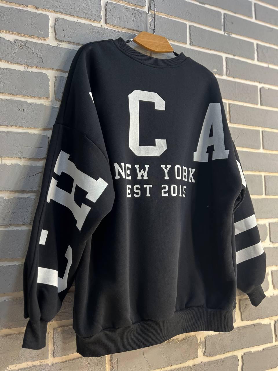 Свитшот женский DAVRAS 8174 CHICAGO удлиненный утепленный на флисе OS Черный (1241) - фото 7 Свитшот женский DAVRAS 8174 CHICAGO удлиненный утепленный на флисе OS Черный (1241) - фото 7