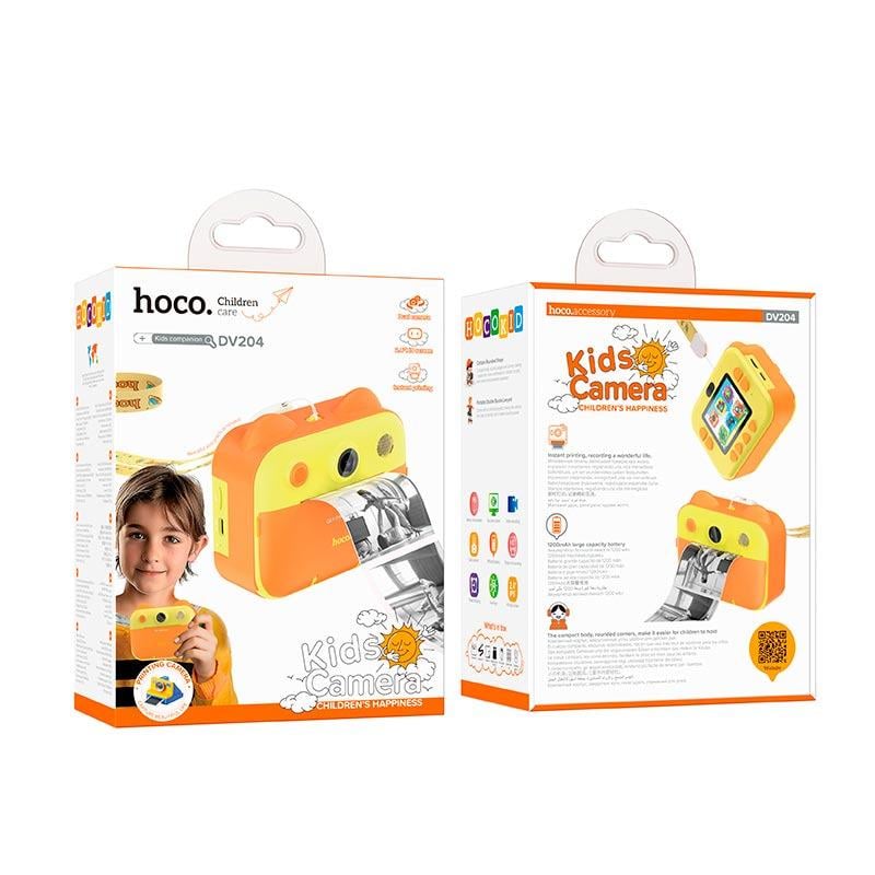 Камера детская Hoco DV204 цифровая фото/видеосъемка с печатью и двойной камерой Оранжевый (613263) - фото 5 Камера детская Hoco DV204 цифровая фото/видеосъемка с печатью и двойной камерой Оранжевый (613263) - фото 5