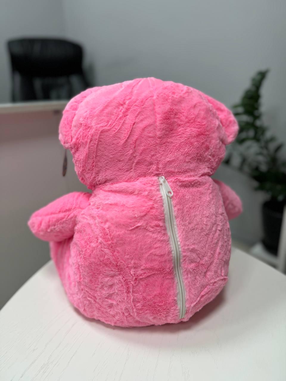 Подушка детская Мишка 3в1 с пледом-покрывалом внутри Розовый (12915474) - фото 2