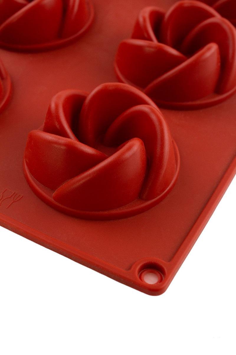 Форма силіконова One Chef для випічки Профі Аврора d 5,5 см h 2,2 см на 8 осередків Червоний - фото 2 Форма силіконова One Chef для випічки Профі Аврора d 5,5 см h 2,2 см на 8 осередків Червоний - фото 2