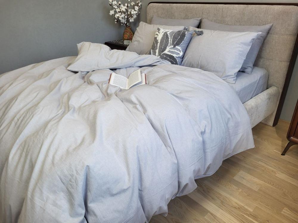 Комплект постельного белья с резинкой База хлопок двуспальный/наволочки 50х70 см Ash Gray (W1221) - фото 2 Комплект постельного белья с резинкой База хлопок двуспальный/наволочки 50х70 см Ash Gray (W1221) - фото 2