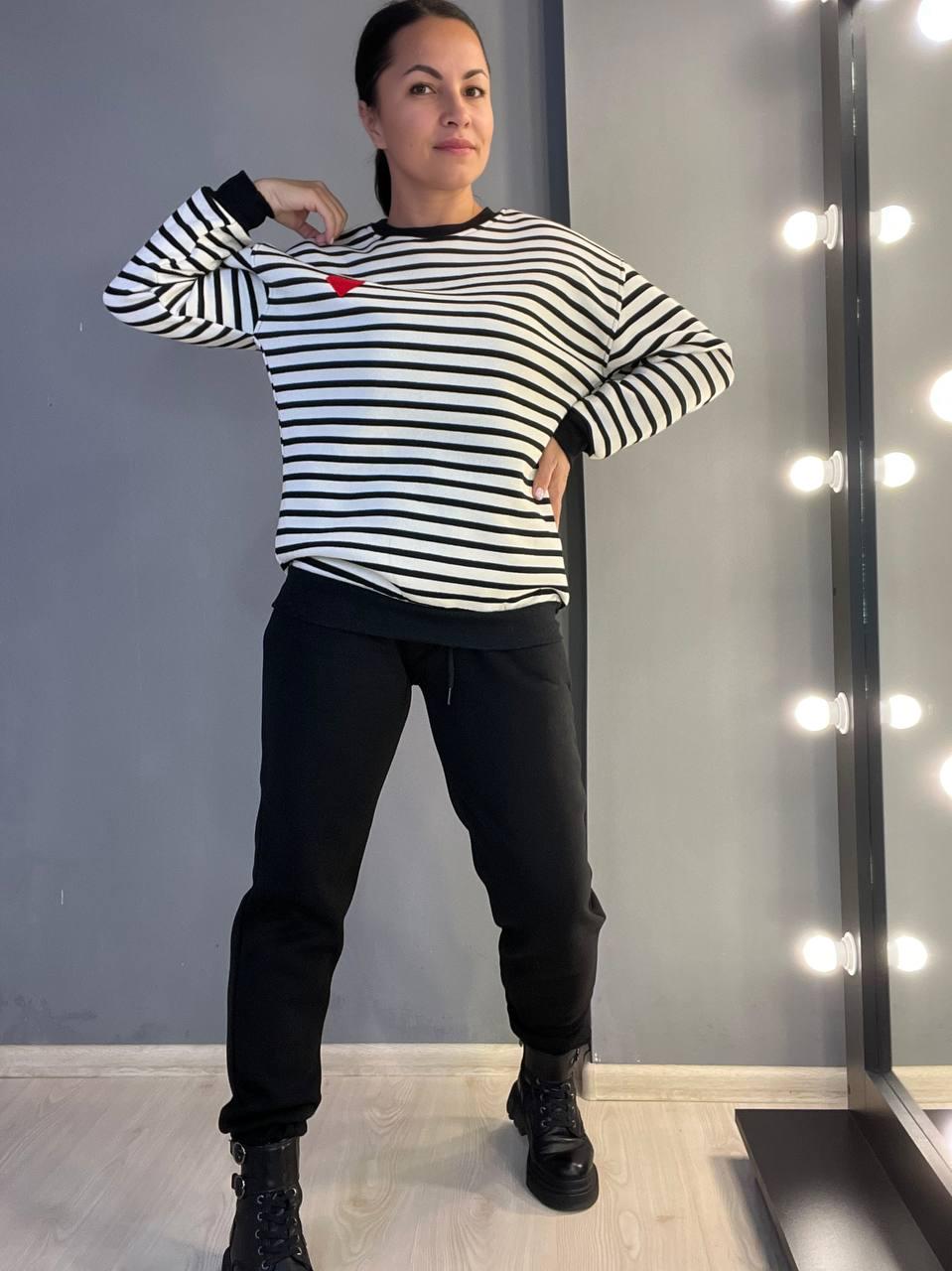 Брюки женские ENJOY 2925 спортивные джоггеры на резинке утепленные на флисе S Черный (1058) - фото 4 Брюки женские ENJOY 2925 спортивные джоггеры на резинке утепленные на флисе S Черный (1058) - фото 4