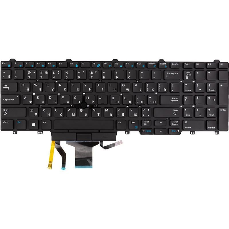 Клавиатура Power для ноутбука DELL Latitude E5580 без фрейма подсветка Черный