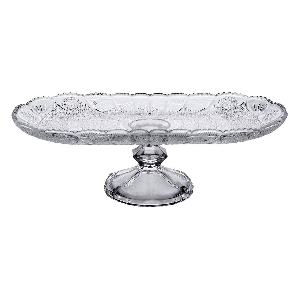 Фруктовниця скляна на ніжці 33,5х15х10 см - фото 2 Фруктовниця скляна на ніжці 33,5х15х10 см - фото 2