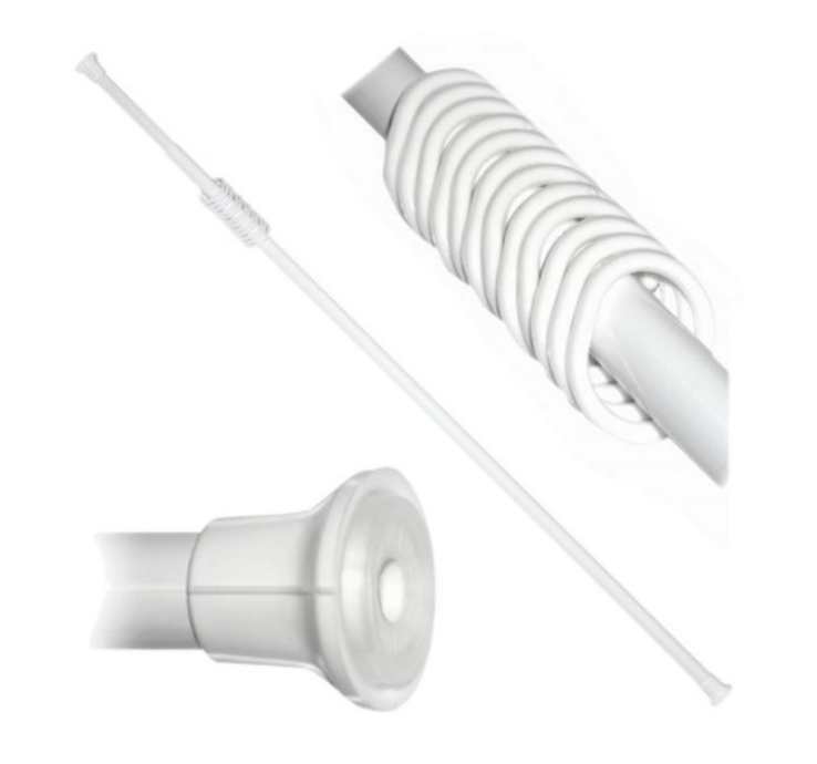 Карниз для шторок в ванную комнату Baniohome металлический телескопический 115-210 см (20132) - фото 2 Карниз для шторок в ванную комнату Baniohome металлический телескопический 115-210 см (20132) - фото 2