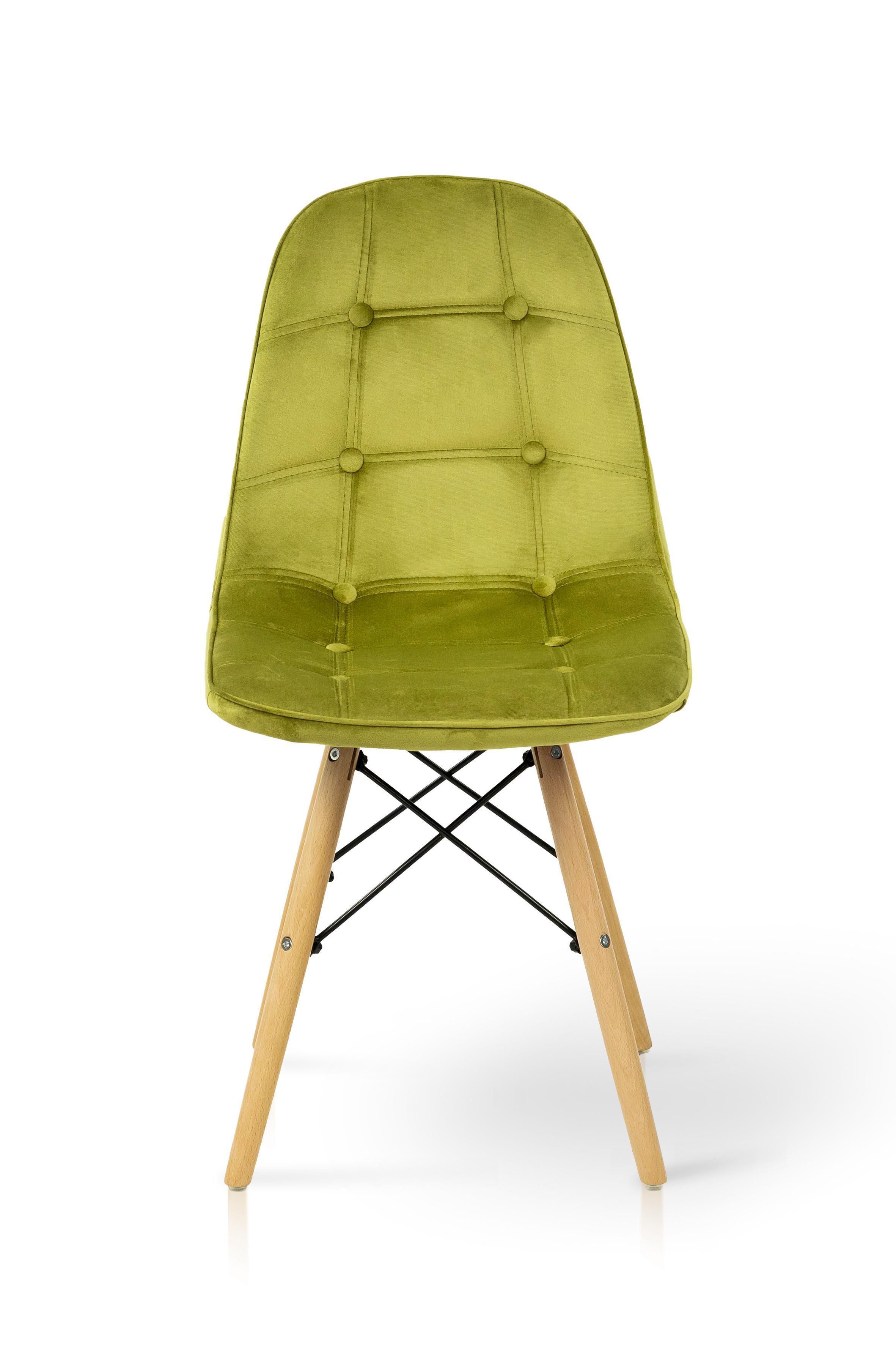 Стілець для кухні та вітальні Джастін Justin велюр 460х840х500 мм Оливковий (GAА0056276) - фото 2 Стілець для кухні та вітальні Джастін Justin велюр 460х840х500 мм Оливковий (GAА0056276) - фото 2