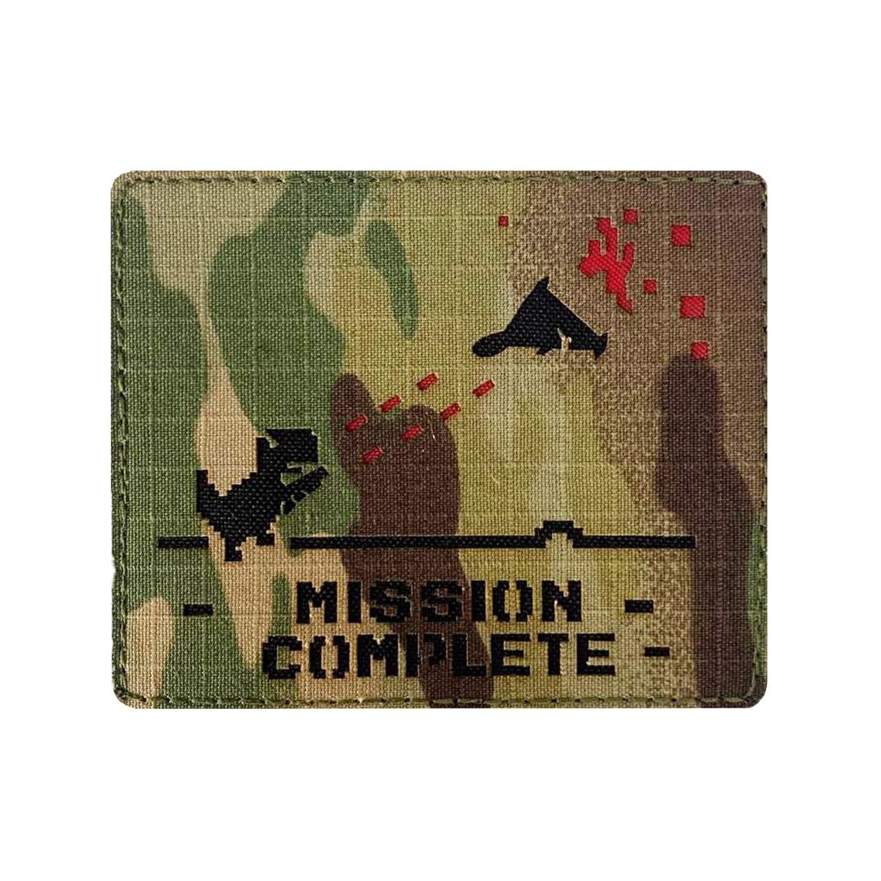 Шеврон на липучке Laser Cut ROP340 ПВО МВГ Shahed 100х80 мм Мультикам