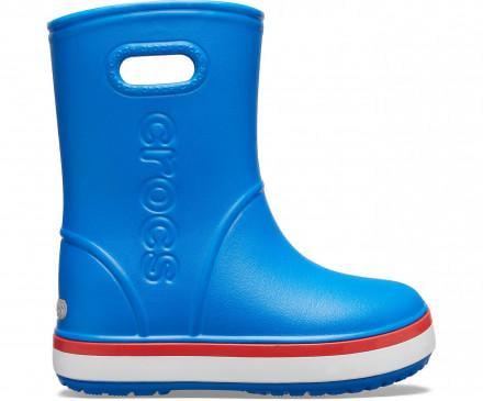 Чоботи дитячі гумові Crocs Kids Crocband Rain Boot р. 9/26 16,5 см Bright Cobalt/Flame (12279857)