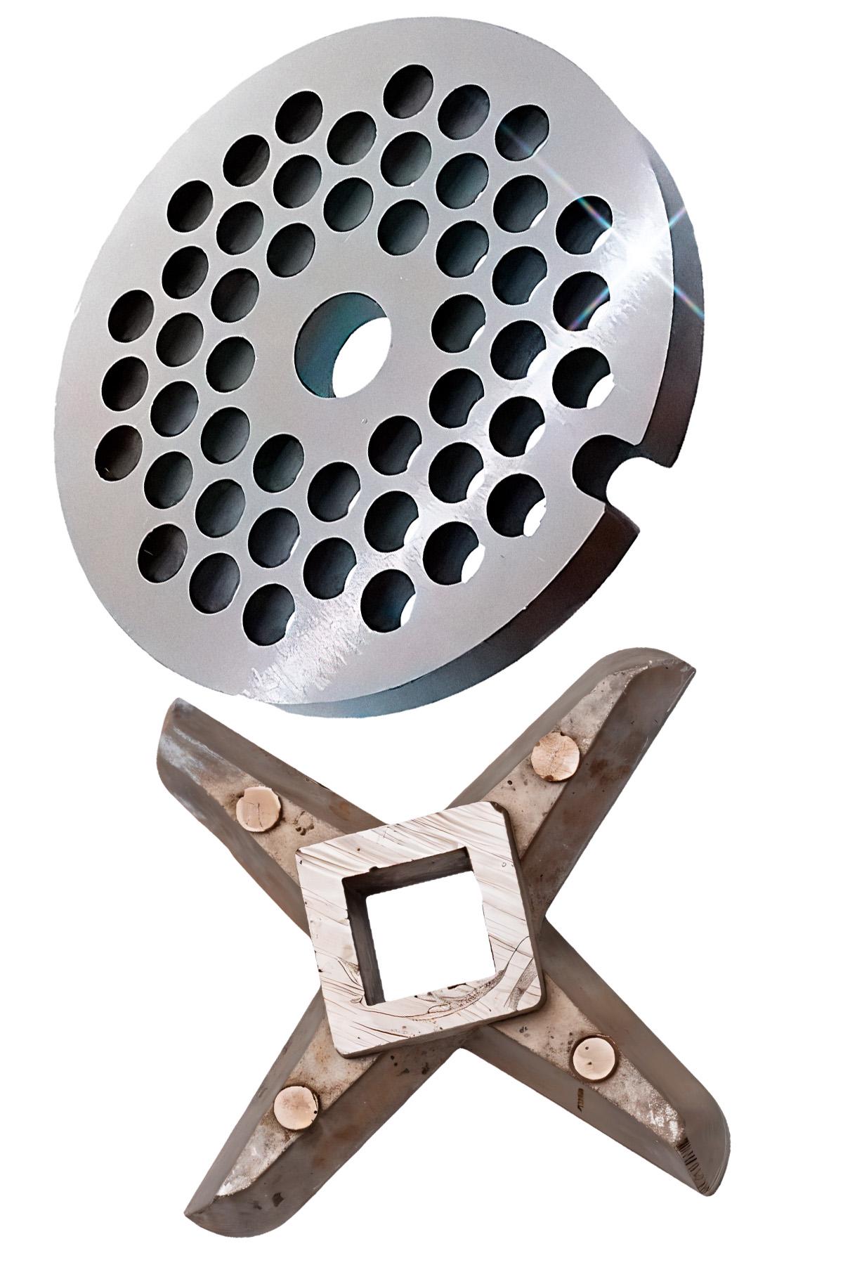 Комплект для мясорубки BRS нож односторонний/сетка средняя 55 мм (549316188)