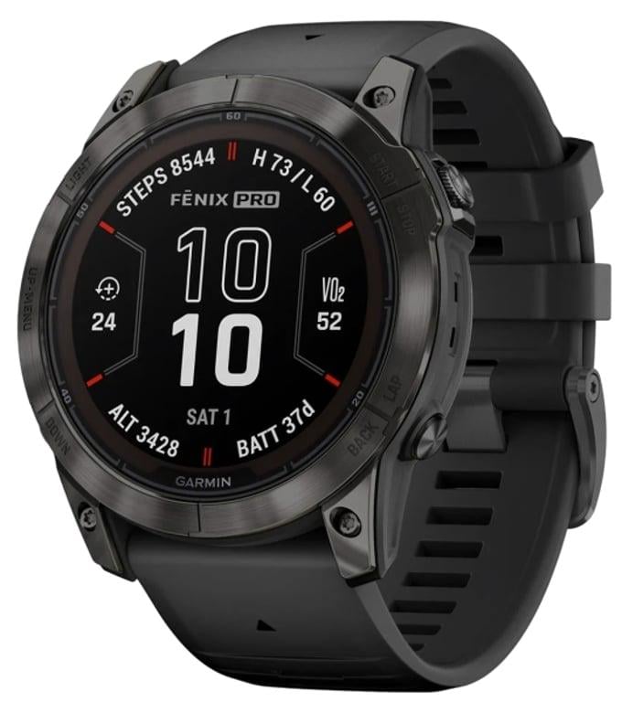 Смарт-годинник Garmin Fenix 7X Pro Sapphire Solar Carbon G. DLC Tit. with Black Band (010-02778-10/11/54)