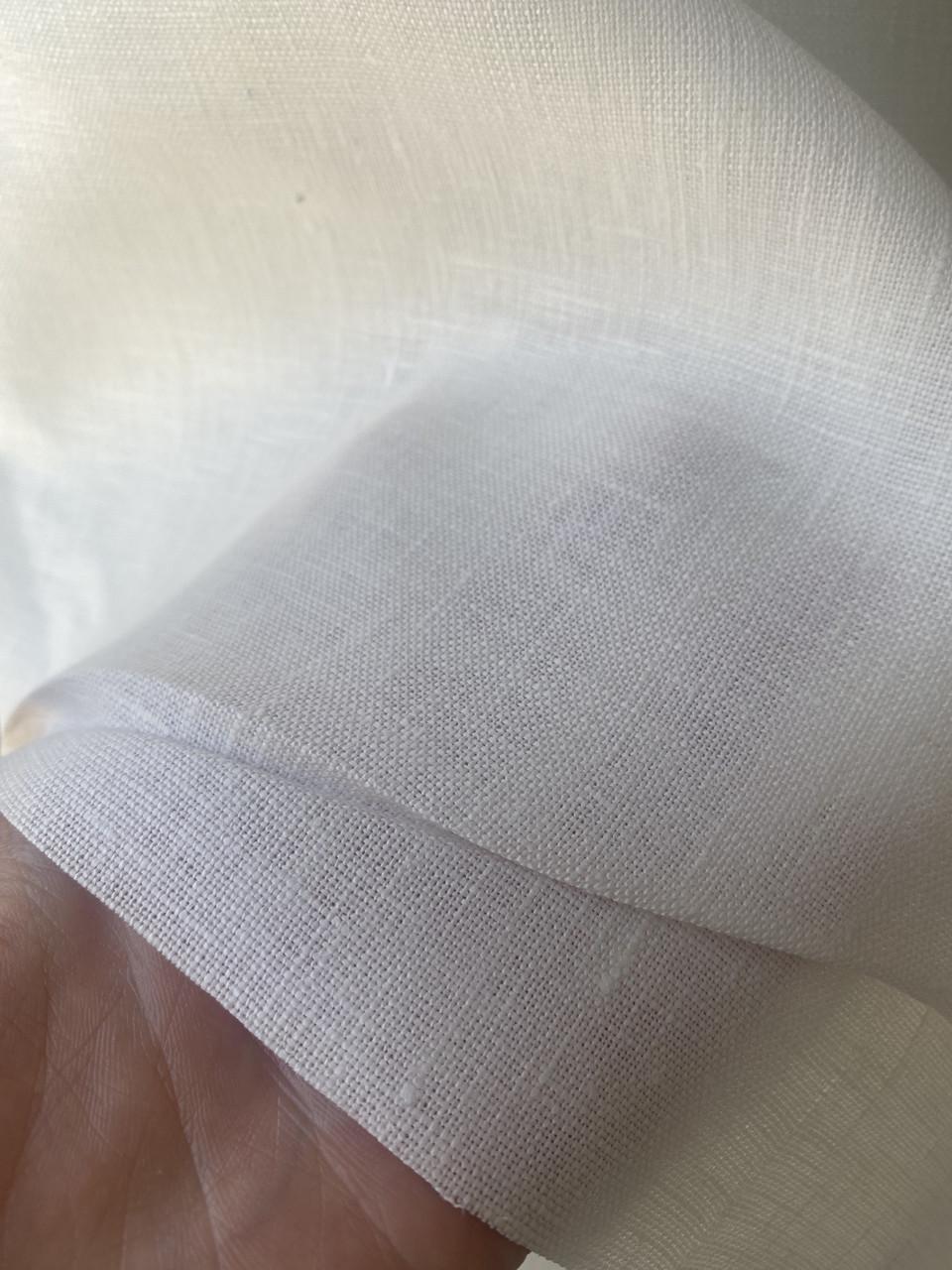 Ткань Linen Plus скатерна 100% лен Белый с молочным отливом 0/0 - фото 7