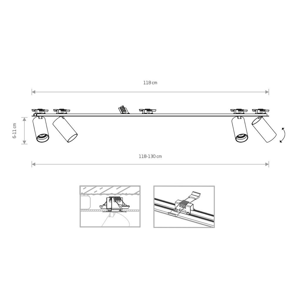 Спот Nowodvorski 7692 Mono surface GU10 4x10W (2229965034) - фото 3