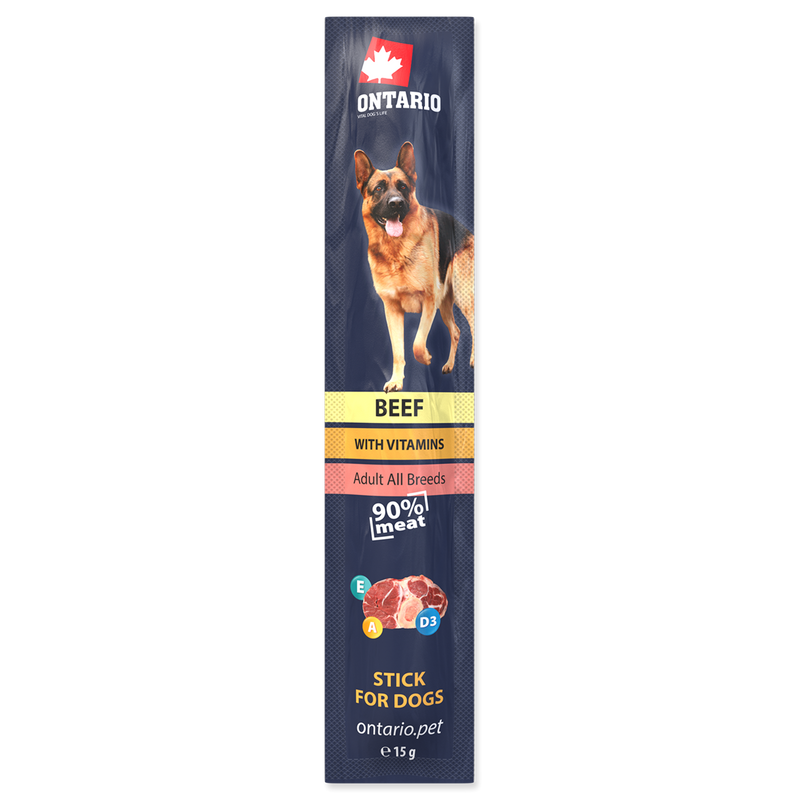М'ясна паличка для собак Ontario Stick beef з м'ясом яловичини 15 г (214-5801)
