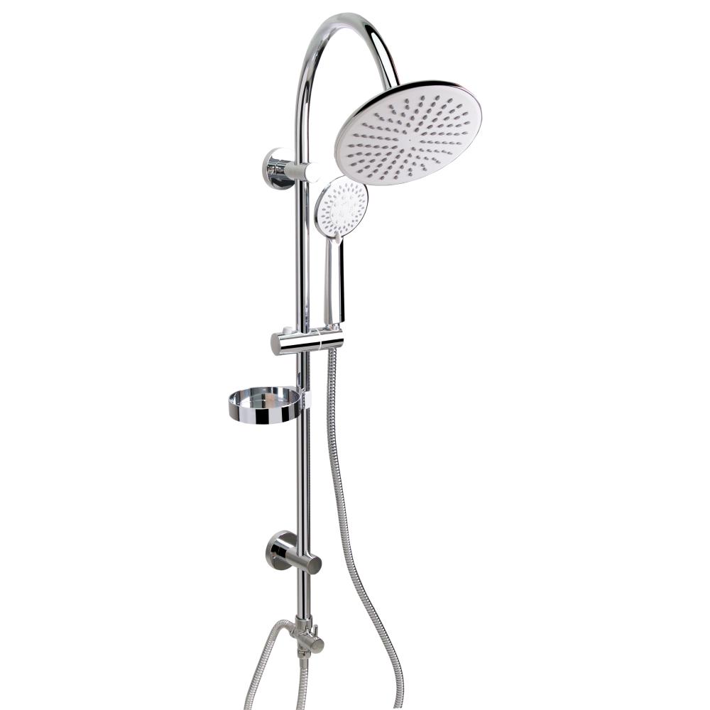 Верхний душ с кронштейном Q-tap CRM 1002 QT1002CRM и ручной лейкой Хром (110784)