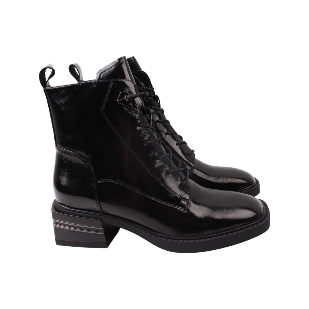 Ботильоны женские Geronea из кожи р. 38 Черный (967-21DHC)