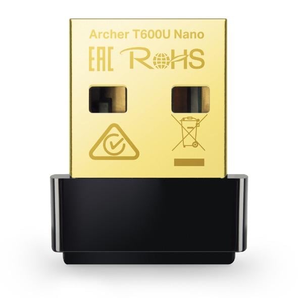 Адаптер TP-Link Archer T600U Nano USB 633 Мбіт/с зовнішній Чорний (566535)